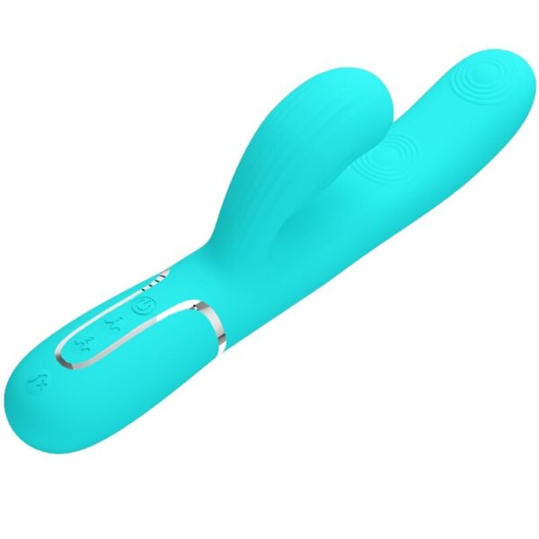 Pretty Love Perlita — Rabbit Vibrator, Rechargeable, Aqua Green — G-Spot Vibrators — view 9
