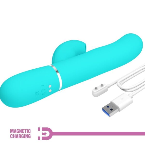 Pretty Love Perlita — Rabbit Vibrator, Rechargeable, Aqua Green — G-Spot Vibrators — view 8