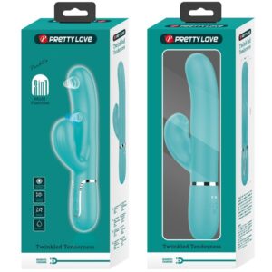 Pretty Love Perlita — Rabbit Vibrator, Rechargeable, Aqua Green — G-Spot Vibrators — view 4