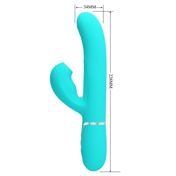 Pretty Love Perlita — Rabbit Vibrator, Rechargeable, Aqua Green — G-Spot Vibrators — view 2