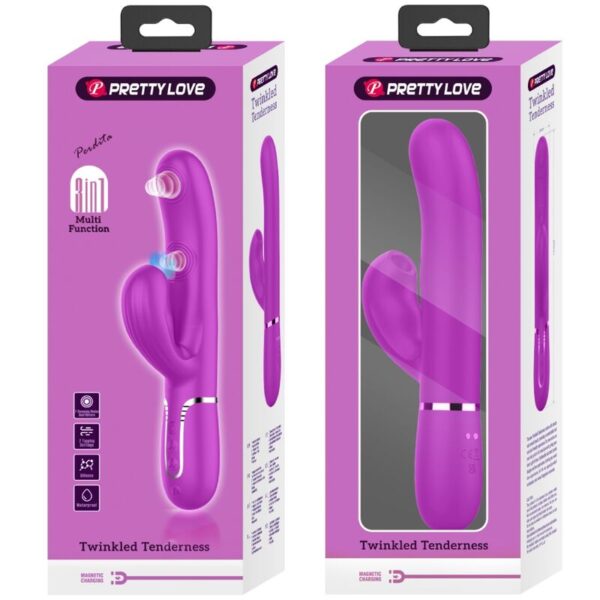 Pretty Love Perlita — Rabbit Vibrator, Rechargeable, Violet — G-Spot Vibrators — view 4