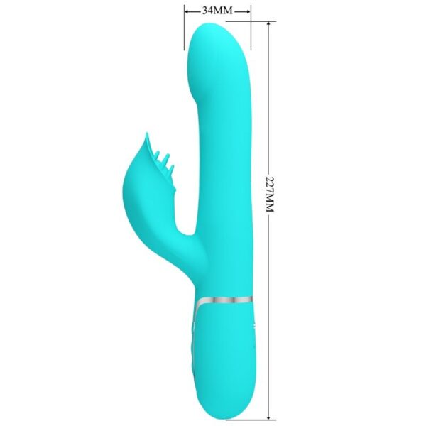 Pretty Love — Rabbit Vibrator, Rechargeable, Aqua Green — Rabbit Vibrators — view 7