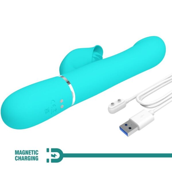 Pretty Love — Rabbit Vibrator, Rechargeable, Aqua Green — Rabbit Vibrators — view 9