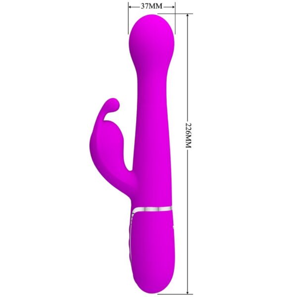 Pretty Love Dejon — Thrusting Vibrator, Rechargeable, Violet — Rabbit Vibrators — view 10