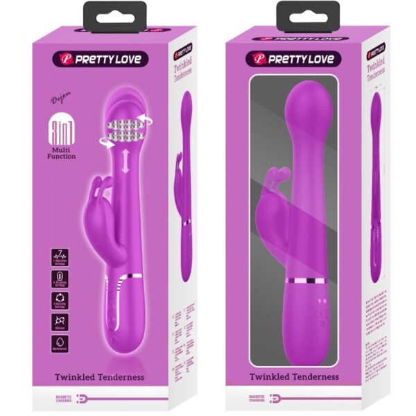 Pretty Love Dejon — Thrusting Vibrator, Rechargeable, Violet — Rabbit Vibrators — view 2