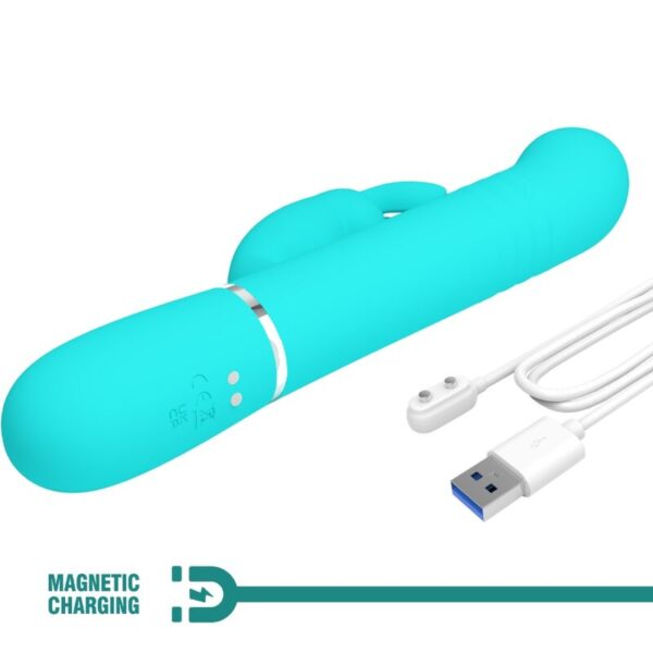 Pretty Love Coale — Thrusting Vibrator, Rechargeable, Aqua Green — G-Spot Vibrators — view 9