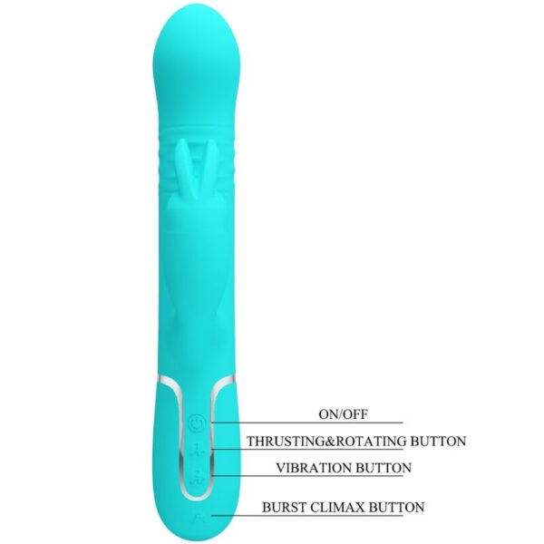Pretty Love Coale — Thrusting Vibrator, Rechargeable, Aqua Green — G-Spot Vibrators — view 8