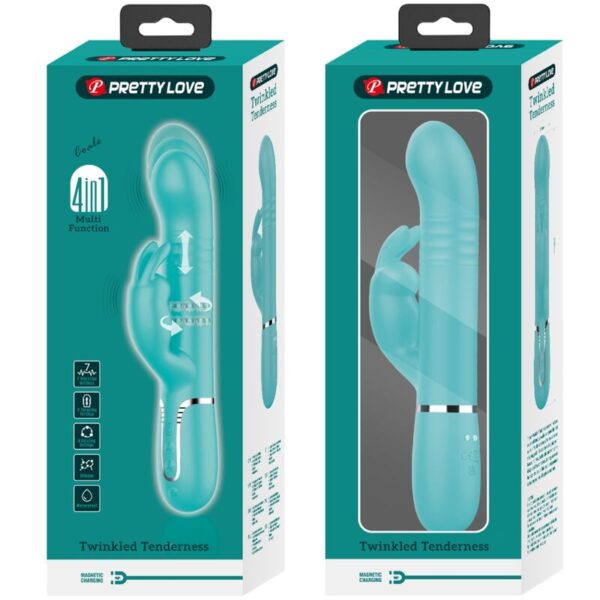 Pretty Love Coale — Thrusting Vibrator, Rechargeable, Aqua Green — G-Spot Vibrators — view 10