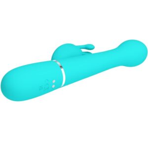 Pretty Love Dejon — Thrusting Vibrator, Rechargeable, Aqua Green — Rabbit Vibrators — view 2