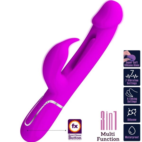 Pretty Love Kampas — Rabbit Vibrator, Rechargeable, Fuchsia — Rabbit Vibrators — view 9