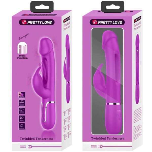 Pretty Love Kampas — Rabbit Vibrator, Rechargeable, Fuchsia — Rabbit Vibrators — view 2