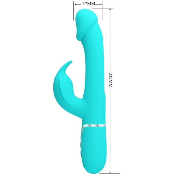 Pretty Love Kampas — Rabbit Vibrator, Rechargeable, Aqua Green — Rabbit Vibrators — view 9