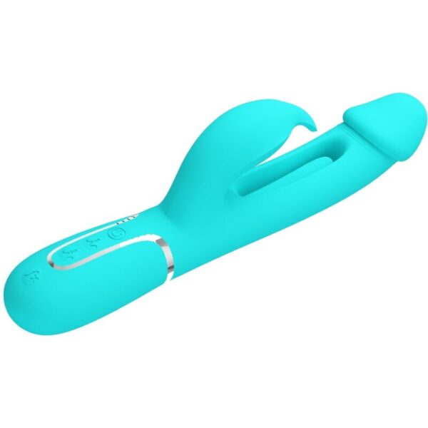Pretty Love Kampas — Rabbit Vibrator, Rechargeable, Aqua Green — Rabbit Vibrators — view 8