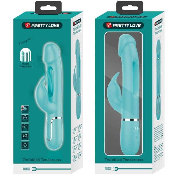 Pretty Love Kampas — Rabbit Vibrator, Rechargeable, Aqua Green — Rabbit Vibrators — view 11
