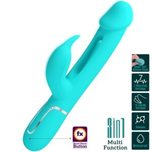 Pretty Love Kampas — Rabbit Vibrator, Rechargeable, Aqua Green — Rabbit Vibrators — view 2
