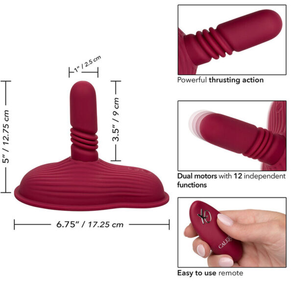 CalExotics Dual Rider — Thrusting Vibrator, Remote Control, Red — Handheld Massagers — view 16
