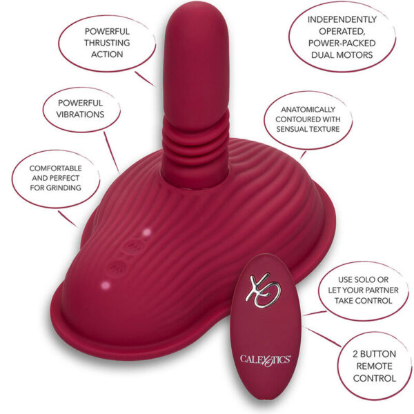 CalExotics Dual Rider — Thrusting Vibrator, Remote Control, Red — Handheld Massagers — view 4