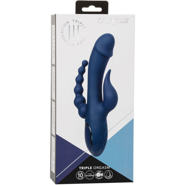 CalExotics III Triple Orgasm — Rabbit Vibrator, Blue — Rabbit Vibrators — view 9