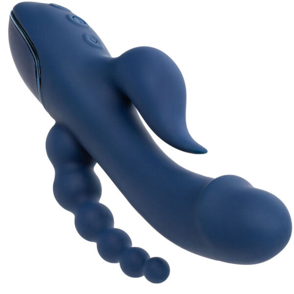 CalExotics III Triple Orgasm — Rabbit Vibrator, Blue — Rabbit Vibrators — view 6