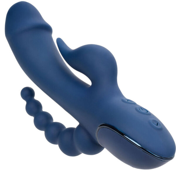 CalExotics III Triple Orgasm — Rabbit Vibrator, Blue — Rabbit Vibrators — view 5