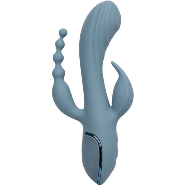 CalExotics III Triple Ecstasy — Rabbit Vibrator, Grey — Rabbit Vibrators — view 9
