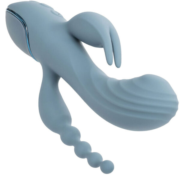 CalExotics III Triple Ecstasy — Rabbit Vibrator, Grey — Rabbit Vibrators — view 7