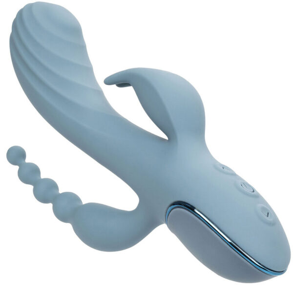CalExotics III Triple Ecstasy — Rabbit Vibrator, Grey — Rabbit Vibrators — view 6