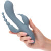 CalExotics III Triple Ecstasy — Rabbit Vibrator, Grey — Rabbit Vibrators