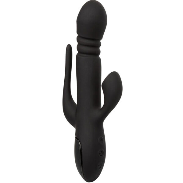 CalExotics III Triple Euphoria — Rabbit Vibrator, Black — Clitoral Suction Vibrators — view 9