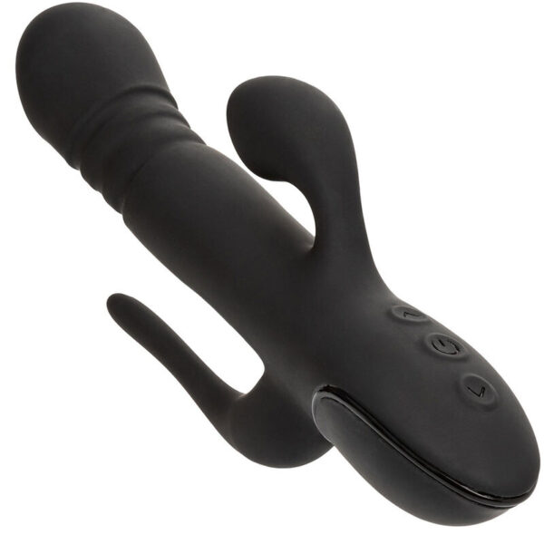 CalExotics III Triple Euphoria — Rabbit Vibrator, Black — Clitoral Suction Vibrators — view 5