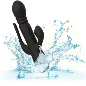 CalExotics III Triple Euphoria — Rabbit Vibrator, Black — Clitoral Suction Vibrators — view 4