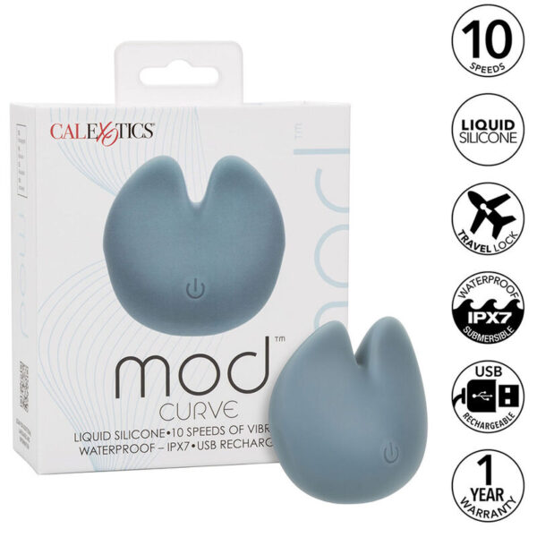 CalExotics Mod Curve — Vibrator, Rechargeable, Blue — Clitoral Stimulators — view 10