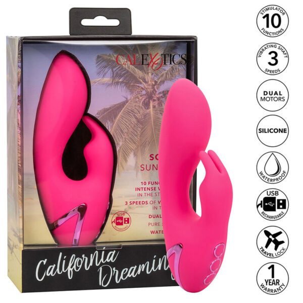 CalExotics So. Cal Sunshine — Rabbit Vibrator, Fuchsia — Rabbit Vibrators — view 2