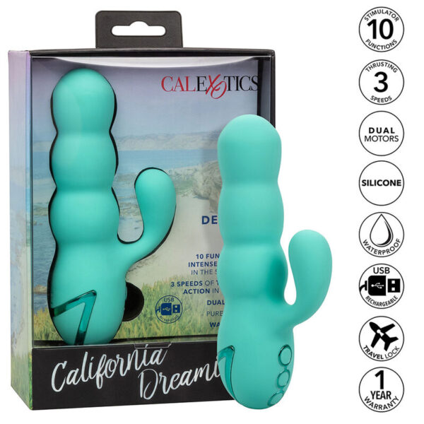 CalExotics Del Mar Diva — Rabbit Vibrator, Aqua Green — Rabbit Vibrators — view 13
