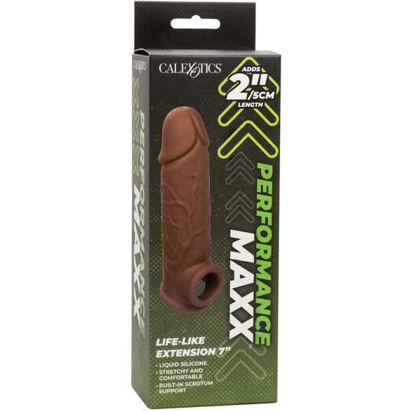 CalExotics Performance Maxx 7 — Penis Sleeve, Brown Skin — Penis Accessories — view 9