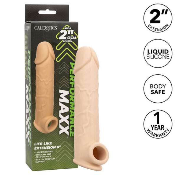 CalExotics Performance Maxx 8 — Penis Sleeve, Light Skin — Penis Accessories — view 12