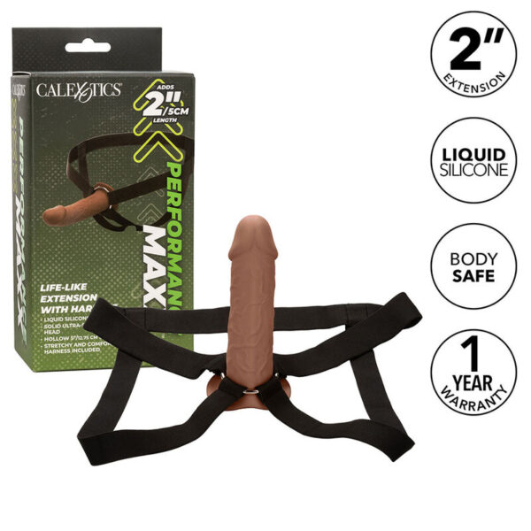 CalExotics Performance Maxx — Hollow Strap-On, 17.25 cm, Brown — Hollow Strap-Ons — view 16