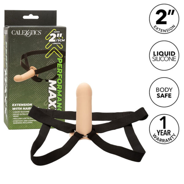 CalExotics Performance Maxx — Hollow Strap-On, 16 cm, Light — Hollow Strap-Ons — view 16