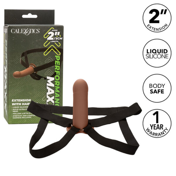 CalExotics Performance Maxx — Hollow Strap-On, 16 cm, Brown — Hollow Strap-Ons — view 10