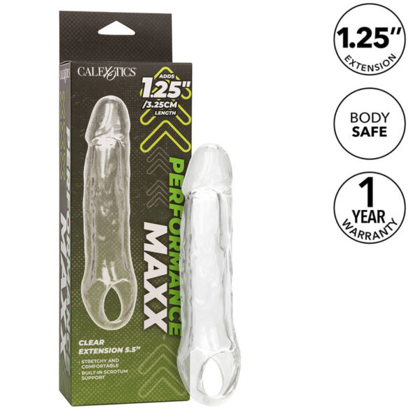 CalExotics Performance Maxx 5.5 — Penis Sleeve, Clear — Penis Accessories — view 9