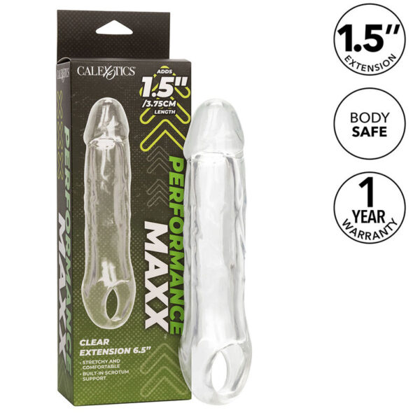 CalExotics Performance Maxx 6.5 — Penis Sleeve, Clear — Penis Accessories — view 9