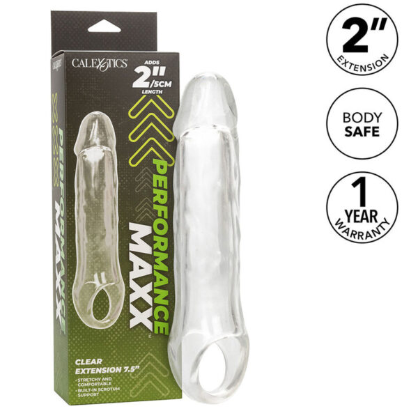 CalExotics Performance Maxx 7.5 — Penis Sleeve, Clear — Penis Accessories — view 9
