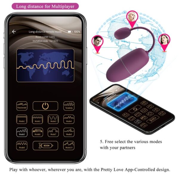Pretty Love Nymph — Vibrating Egg, App-Controlled, Lilac — App-Controlled Sex Toys — view 15