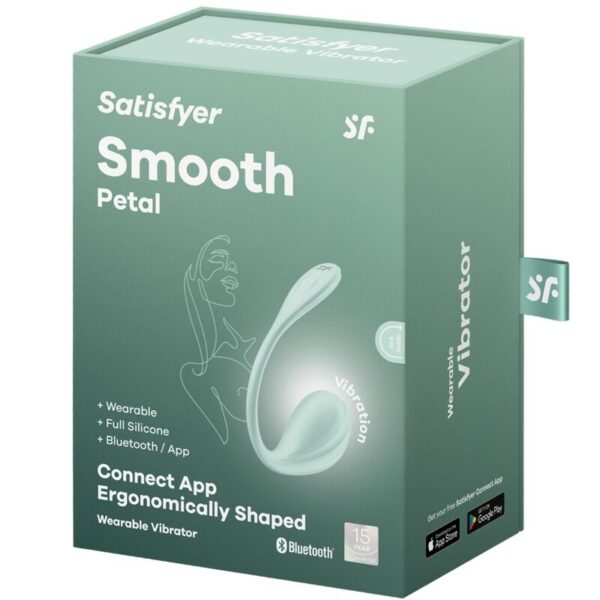 Satisfyer Smooth Petal — Wearable Vibrator, App-Controlled, Green — App-Controlled Sex Toys — view 5