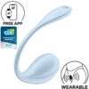 Satisfyer Smooth Petal — Wearable Vibrator, App-Controlled, Blue — App-Controlled Sex Toys