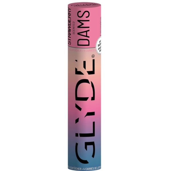 Sheer Glyde — Flavoured Dental Dam, 4 Pack, Strawberry — Condoms