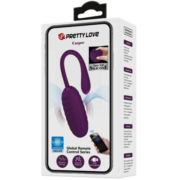 Pretty Love Casper — Vibrating Egg, App-Controlled, Purple — App-Controlled Sex Toys — view 7