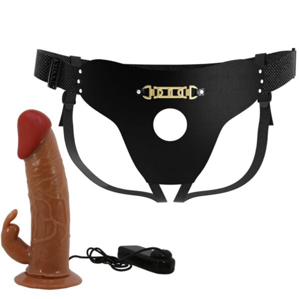 Pretty Love Marion — Vibrating Strap-On, 19 cm, Brown — Strap-Ons & Harnesses — view 5