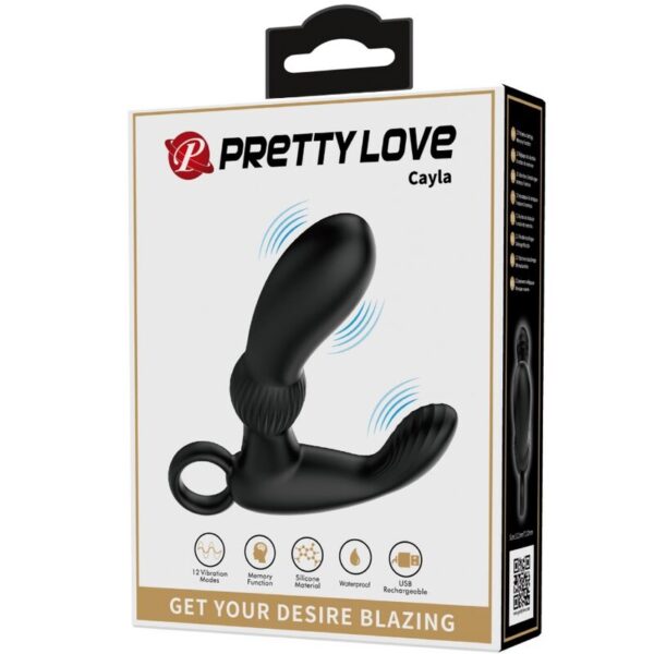 Pretty Love Cayla — Prostate Vibrator, Remote Control, Black — Anal — view 9