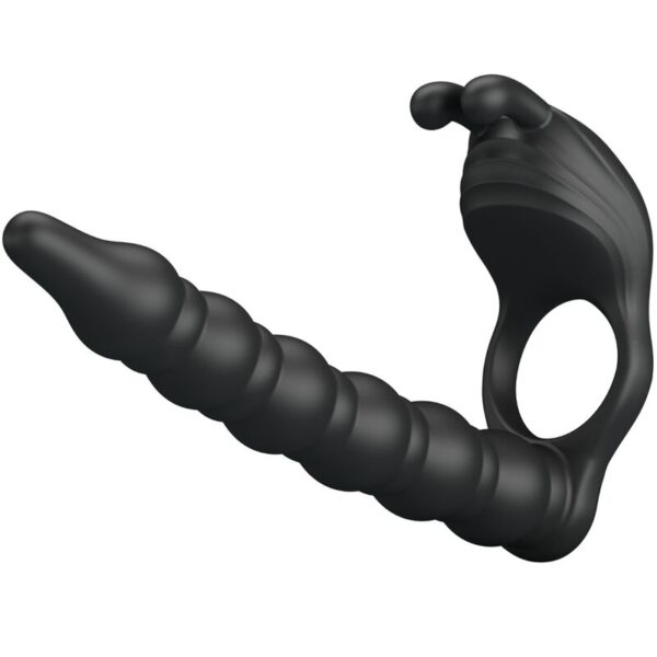 Pretty Love Blackney — Vibrating Cock Ring, Butt Plug, Black — Cock Rings — view 4